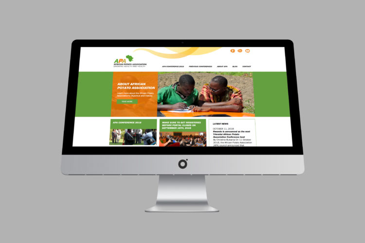 Website der African Potato Organisation