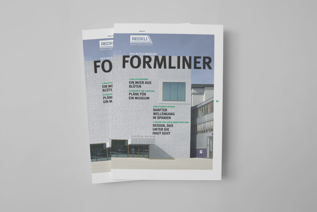 Design RECKLI Formliner Magazin für Architekten