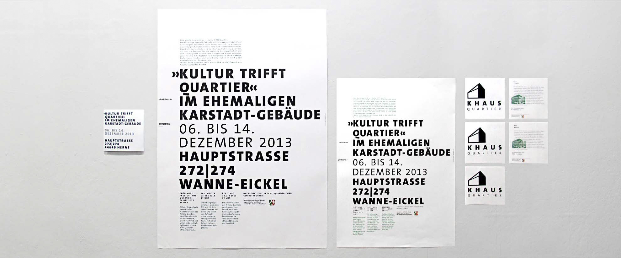 Flyer Gestaltung Khaus Quartier Projektbüro Herne