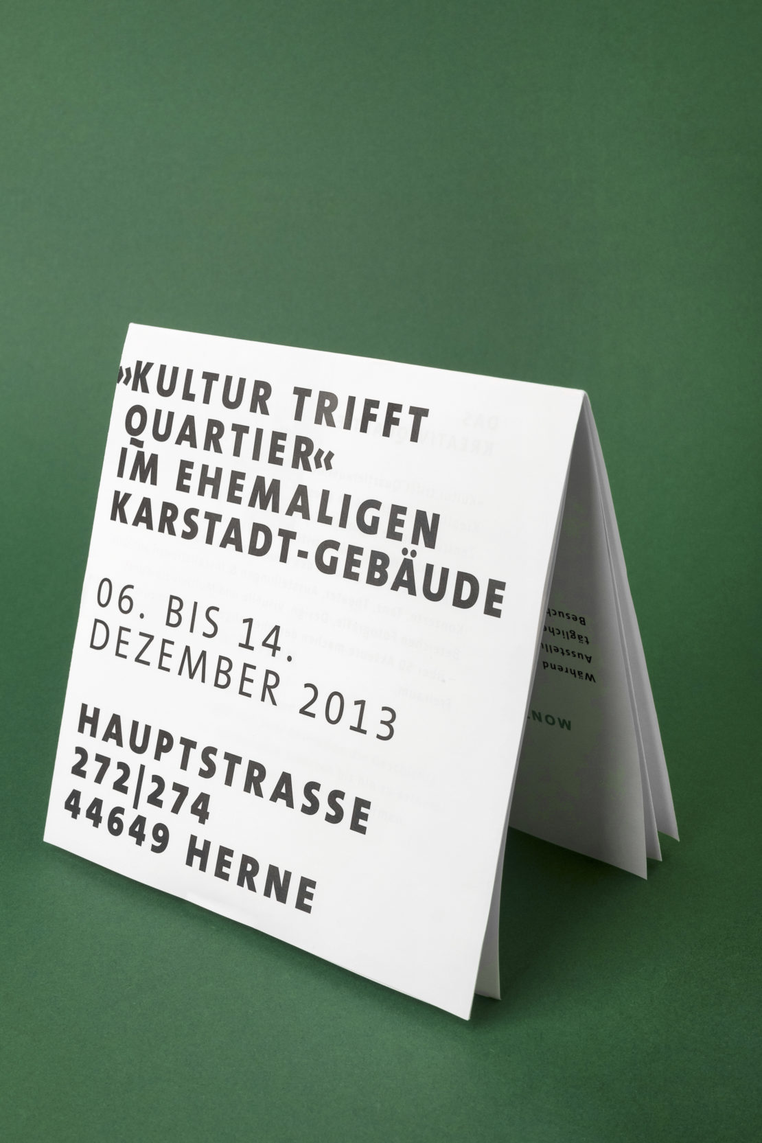 Flyer Gestaltung Khaus Quartier Projektbüro Herne 2