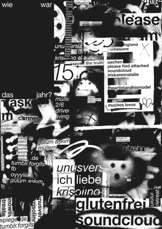 Plakat der Plakatausstellung fuenfzehn von Uebele